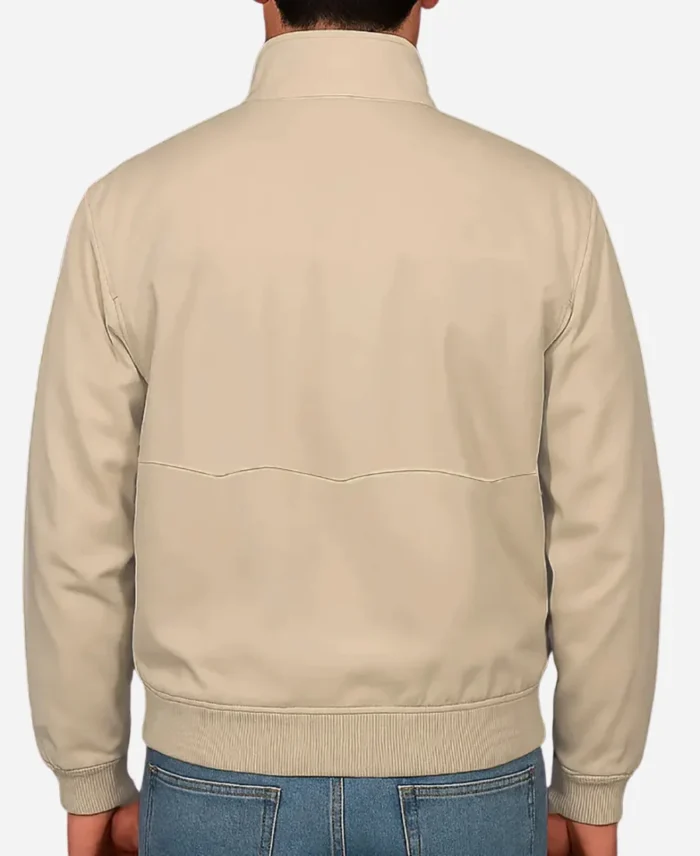 Ballerina-2025-Movie-Premiere-Pedro-Pascal-Beige-Bomber-Jacket
