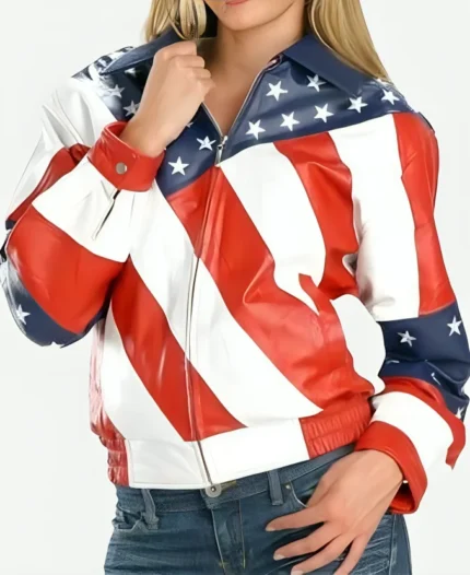 Beyonce Michael Hoban American Flag Jacket