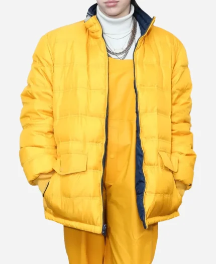 Billie-Eilish-Yellow-Puffer-Jacket