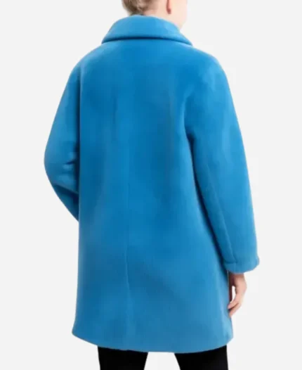 Billie Piper I Hate Suzie Blue Shearling Coat