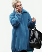 Billie Piper TV Series I Hate Suzie Suzie Pickles Blue Shearling Coat
