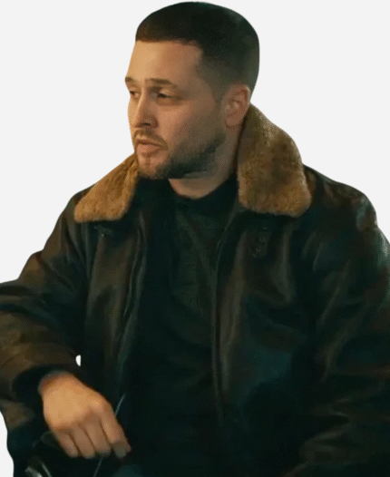 Bradley Turner MobLand 2025 Brown Leather Jacket
