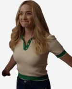 Brianne Howey Ginny & Georgia White and Green Polo Top For Sale