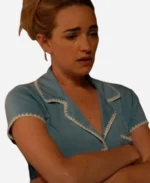 Brianne Howey Tv-Series Ginny & Georgia Georgia Miller Blue Pajamas