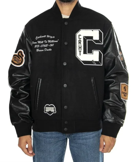 Brown Ducks Carhartt WIP Bomber Black Jacket