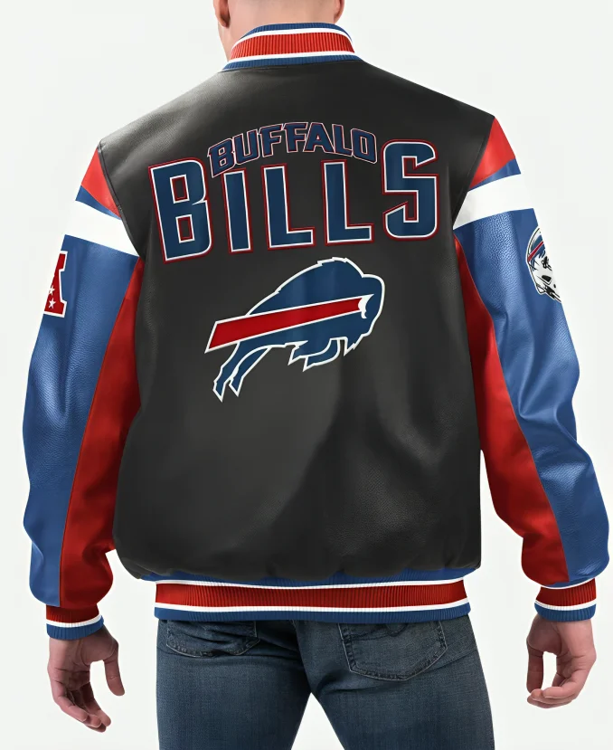 Buffalo Bills Leather Bomber Jacket Buffalo Bills Leather Bomber Jacket