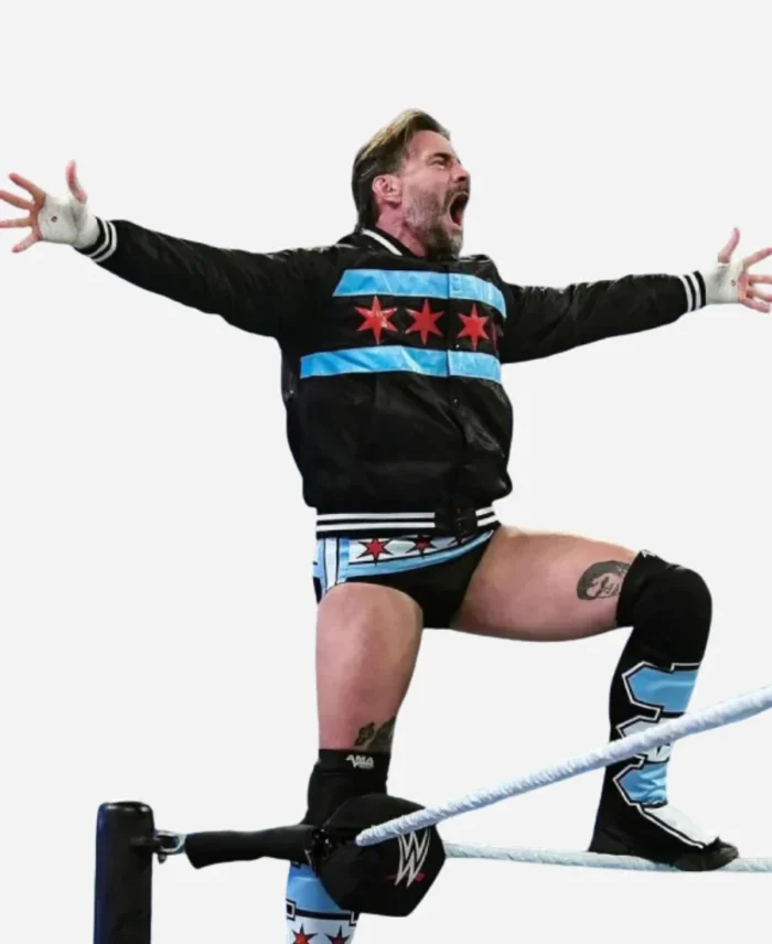 CM Punk Night of Champions 2025 Black Bomber Jacket