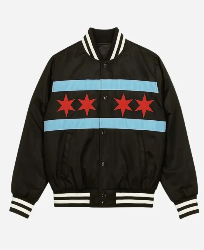 CM Punk WWE Night Of Champions Kingdom Arena 2025 Black Bomber Jacket