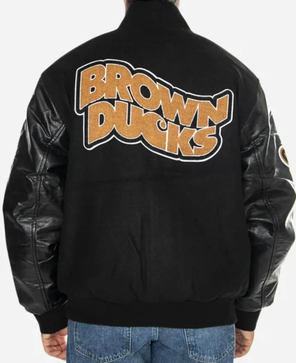 Carhartt WIP Brown Ducks Varsity Bomber Black Jacket