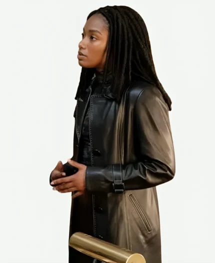 Carmen Riley Law and Order Organized Crime Leather Coat