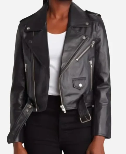 Christi­na Ric­ci Yel­low­jack­ets S03 Black Leather Jacket