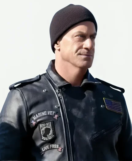 Christopher Meloni Tv Series Law & Order Organized Crime Season 03 Elliot Stabler Black Leather Jacket