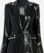 Dallas-Cowboys-Cheerleaders-Judy-Trammel-Black-Leather-Blazer-For-Sale