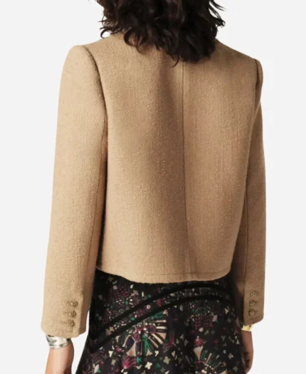 Danielle Campbell The Waterfront Brown Cropped Jacket