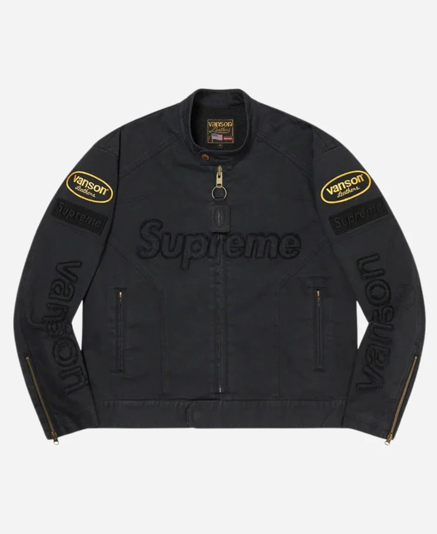 Denim Supreme Vanson Black Jacket Denim Supreme Vanson Black Jacket