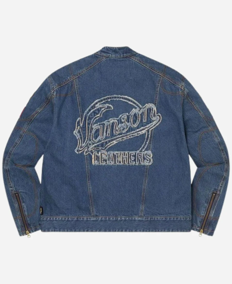 Denim Supreme Vanson Blue Jacket For Sale Denim Supreme Vanson Blue Jacket For Sale