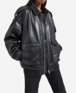 Diane Kruger NY Street Style 2025 Black Leather Jacket