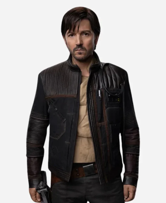Diego Luna Andor S02 Black Leather Jacket