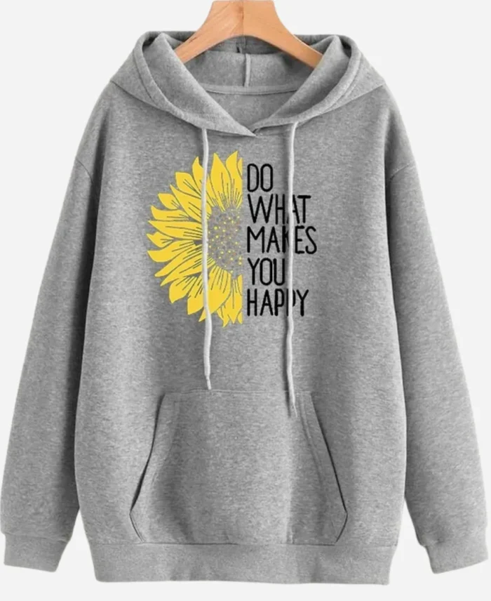Do What Makes You Happy Hoodie Grey