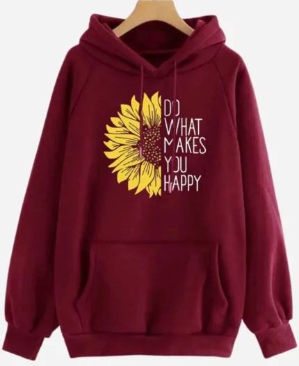Do What Makes You Happy Hoodie Maroon