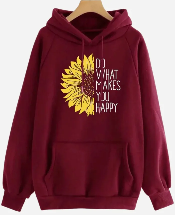 Do What Makes You Happy Hoodie Maroon