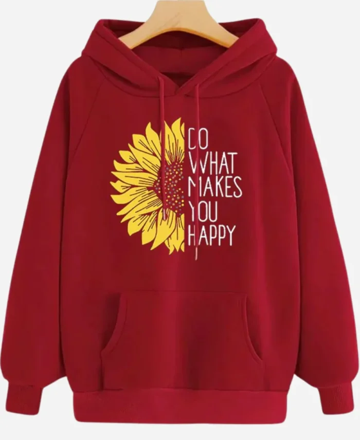 Do What Makes You Happy Hoodie Red