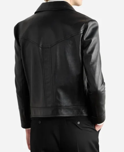 E! News 2025 Adam Levine Black Leather Jacket