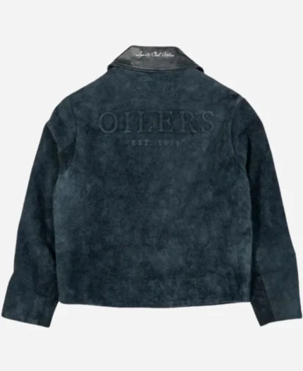 Edmonton Oilers Est 1979 Suede Leather Jacket