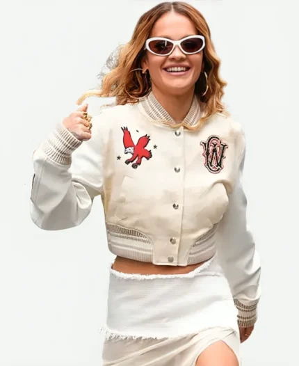 Elvis Duran Show Rita Ora Varsity Jacket