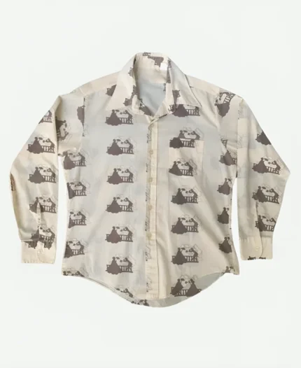 Emmanuel Kabongo Hell Motel S01 White Printed Shirt