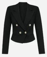 Evelyn Jones Tv Series Strife Season 02 Asher Keddie Black Cropped Blazer
