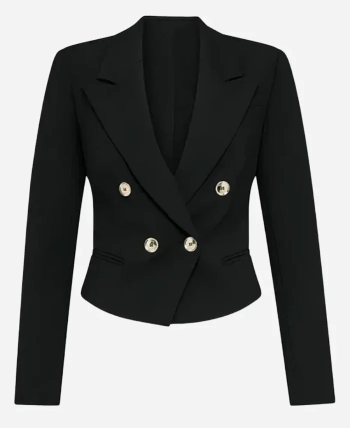 Evelyn Jones Tv Series Strife Season 02 Asher Keddie Black Cropped Blazer