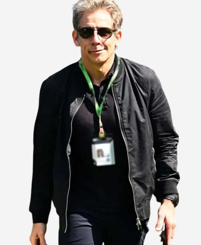 F1-Grand-Prix-of-Canada-Event-Ben-Stiller-Black-Bomber-Jacket