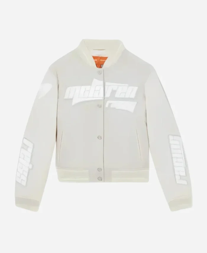 F1 Team Fury McLaren Off-White Bomber Jacket For Sale
