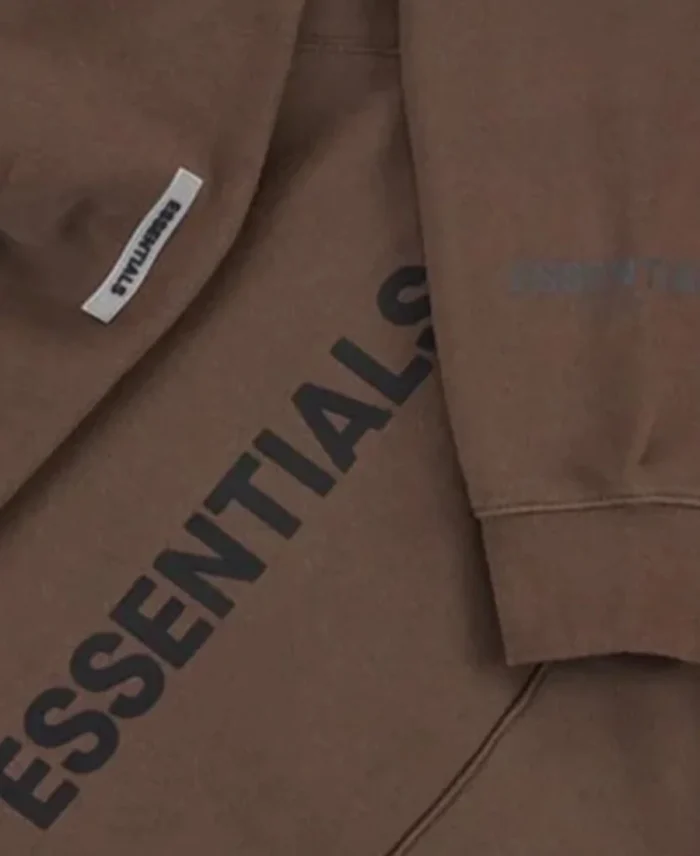 Fear Of God Essentials Brown Pullover Hoodie