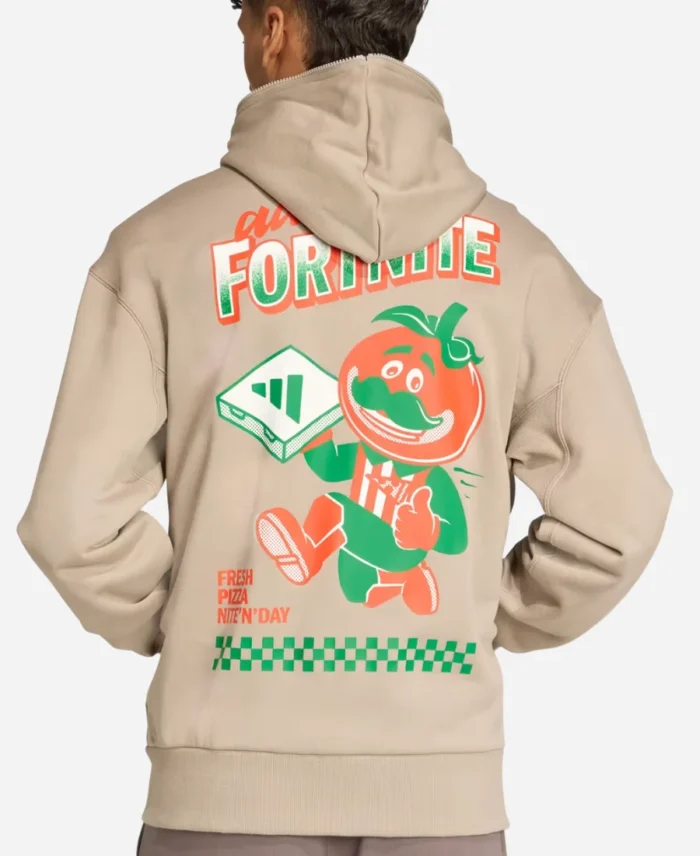 Fortnite x Adidas Zip Beige Hoodie