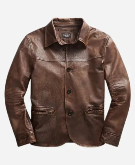 Found S02 Brett Dalton Leather Brown Jacket