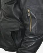 German Military Surplus Black Leather Jacket For Sale
