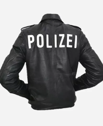 German Police Leather Jacket