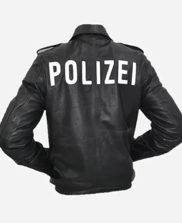 German Police Leather Jacket