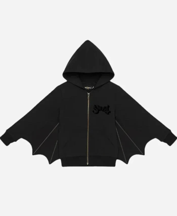 Ghost Bat Wing Black Hoodie