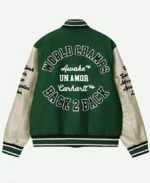 Gigi Hadid Carhartt Green Varsity Jacket