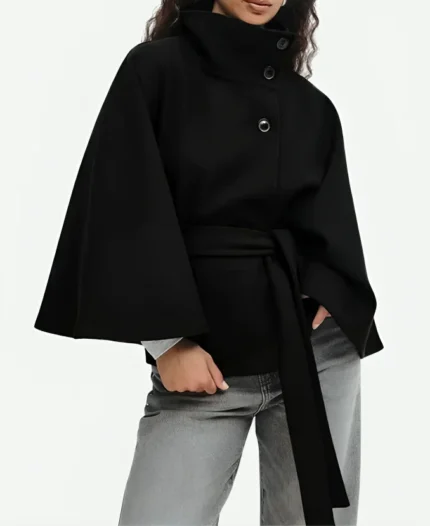Gina-Tricot-Belt-Cape-Black-Jacket