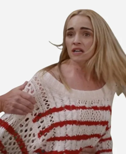 Ginny & Georgia Brianne Howey Red Striped Sweater