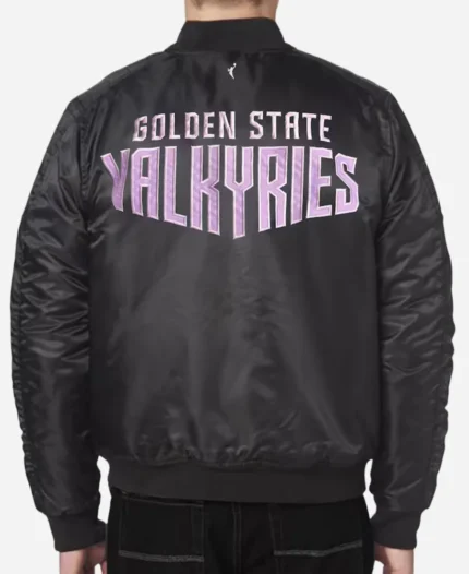 Golden-State-Valkyries-FISLL-Eclipse-Black-Full-Zip-Flight-Jacket-For-Unisex