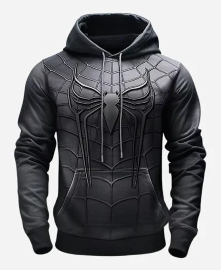 Graphics 3D Spider Print Casual Hoodie