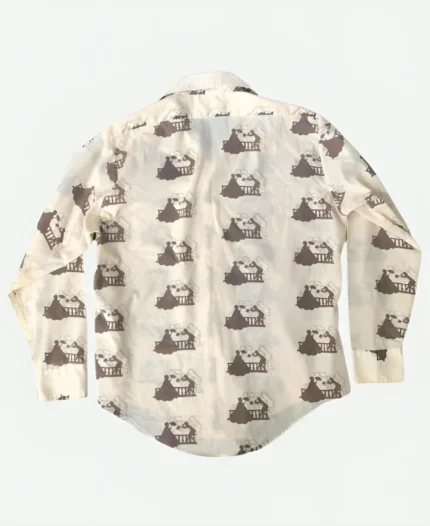 Hell Motel S01 Emmanuel Kabongo White Printed Shirt
