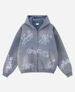 Inflation Graffiti Washed Zip Up Hoodie
