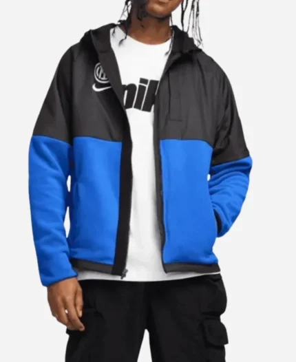 Inter Milan Blue and Black Jacket For Sale