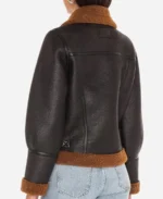 Jet Slootmaekers Law & Order Organized Crime Ainsley Seiger Black Shearling Leather Jacket